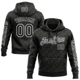 Custom Black White 3D Pattern Design Ethnic Tribal Sportswear Pullover Sweatshirt Hoodie