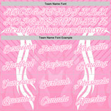 Custom Light Pink White 3D Abstract Flame Sports Pullover Sweatshirt Hoodie