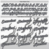 Custom White Gray-Black 3D Abstract Flame Sports Pullover Sweatshirt Hoodie