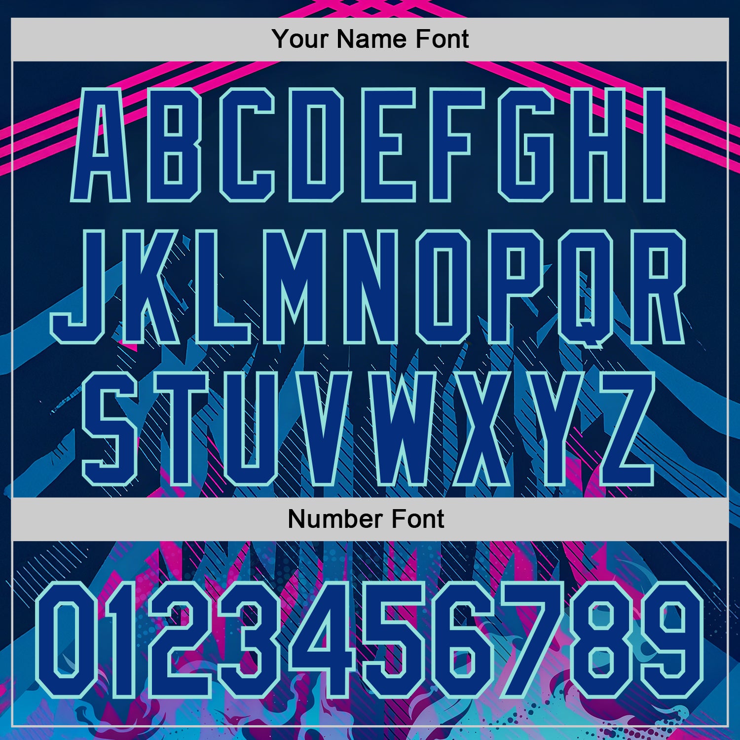 Custom Blue Royal Pink-Ice Blue 3D Abstract Flame Sports Pullover Sweatshirt Hoodie