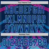 Custom Blue Royal Pink-Ice Blue 3D Abstract Flame Sports Pullover Sweatshirt Hoodie