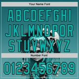 Custom Blue Aqua-Black 3D Halloween Spooky Skull Authentic Baseball Jersey