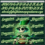 Custom Black City Cream-Grass Green 3D Halloween Spooky Pumpkin Authentic Baseball Jersey