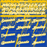 Custom Stitched Thunder Blue White-Yellow 3D Pattern Design Splash Grunge Art Sports Pullover Sweatshirt Hoodie