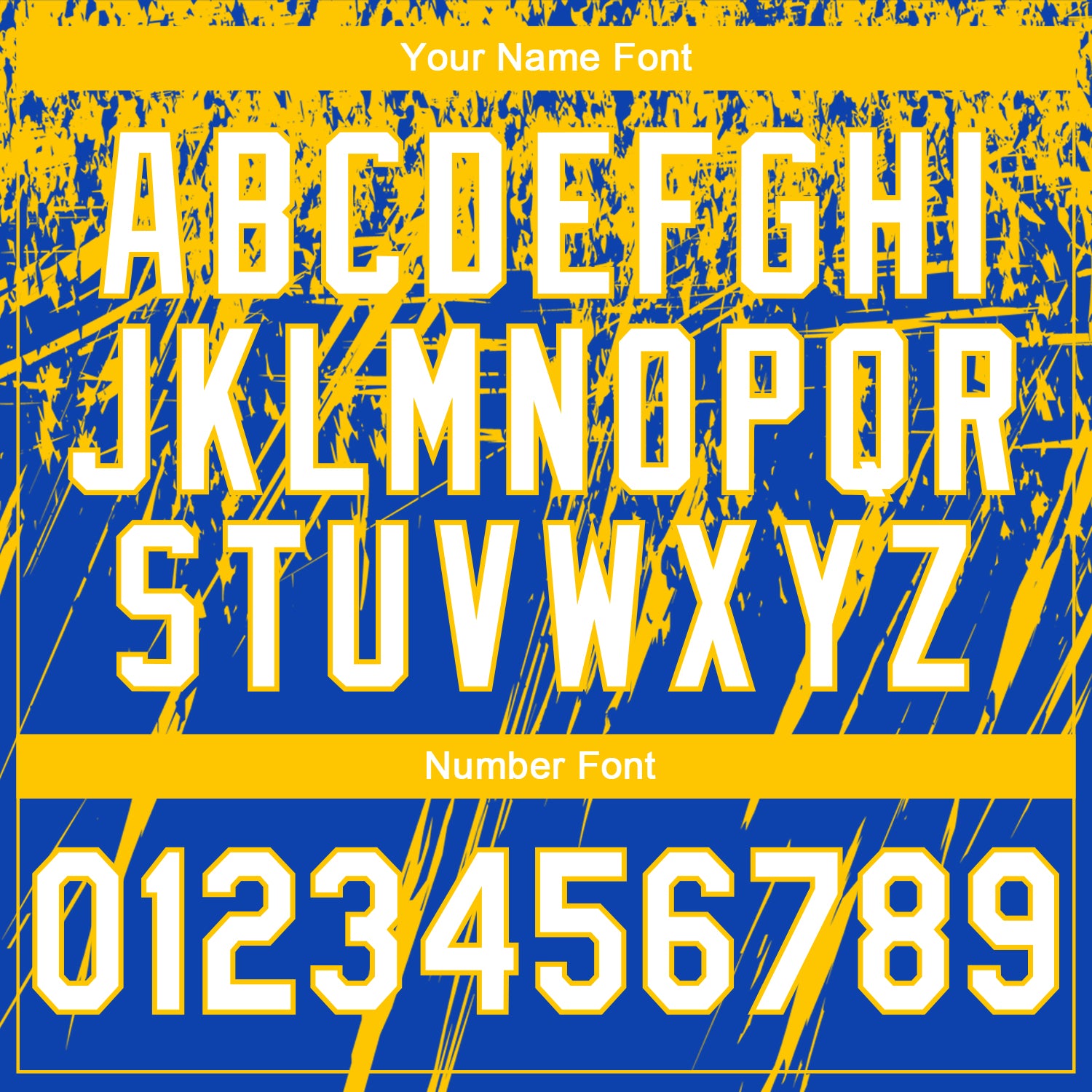 Custom Stitched Thunder Blue White-Yellow 3D Pattern Design Splash Grunge Art Sports Pullover Sweatshirt Hoodie