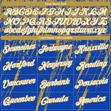 Custom Stitched Thunder Blue White-Old Gold 3D Pattern Design Splash Grunge Art Sports Pullover Sweatshirt Hoodie