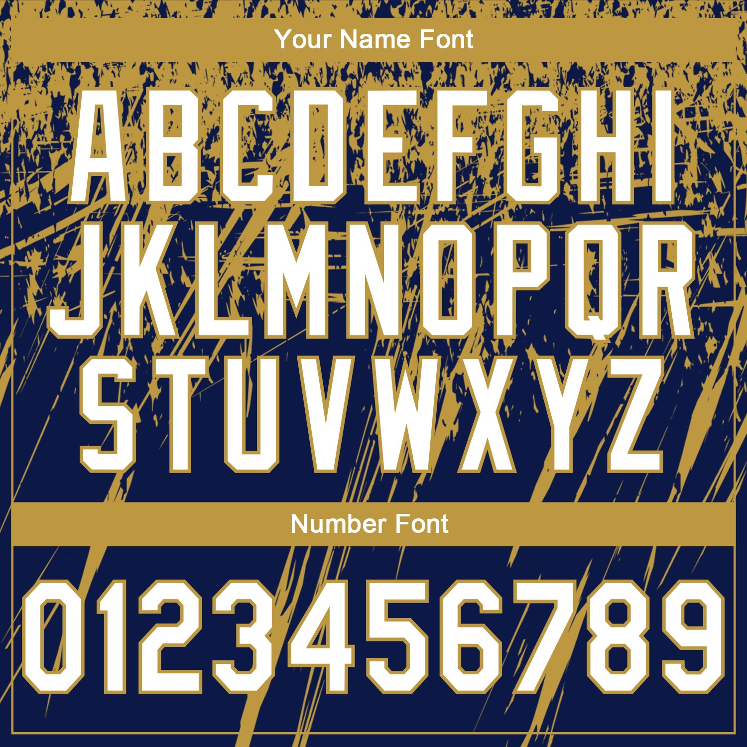 Custom Stitched Navy White-Old Gold 3D Pattern Design Splash Grunge Art Sports Pullover Sweatshirt Hoodie