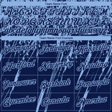 Custom Stitched Navy Light Blue 3D Pattern Design Splash Grunge Art Sports Pullover Sweatshirt Hoodie