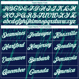 Custom Stitched Navy White-Teal 3D Pattern Design Splash Grunge Art Sports Pullover Sweatshirt Hoodie