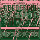 Custom Stitched Green Medium Pink 3D Pattern Design Splash Grunge Art Sports Pullover Sweatshirt Hoodie