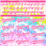 Custom Stitched Tie Dye Pink-White 3D Sports Pullover Sweatshirt Hoodie