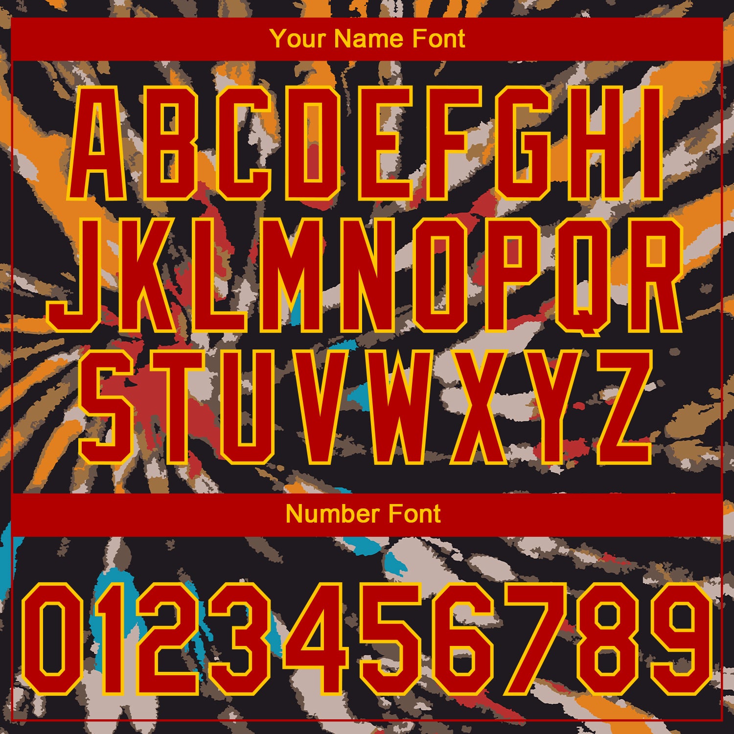 Custom Stitched Tie Dye Red-Yellow 3D Sports Pullover Sweatshirt Hoodie