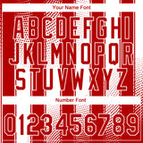 Custom Stitched Red White 3D Pattern Design Line Sportswear Pullover Sweatshirt Hoodie