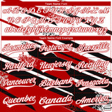 Custom Stitched Red White-Black 3D Pattern Design Line Sportswear Pullover Sweatshirt Hoodie