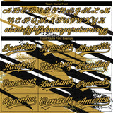 Custom Stitched Old Gold Black-White 3D Pattern Design Line Sportswear Pullover Sweatshirt Hoodie