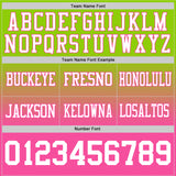 Custom Neon Green White-Pink Authentic Fade Fashion Football Jersey