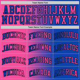 Custom Thunder Blue Pink-Black Authentic Gradient Fashion Basketball Jersey