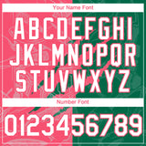 Custom Graffiti Pattern White Kelly Green-Neon Pink 3D Scratch Authentic Baseball Jersey