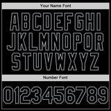 Custom Black Gray Bomber Full-Snap Varsity Letterman Two Tone Hoodie Jacket