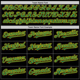 Custom Black Kelly Green-Gold Bomber Full-Snap Varsity Letterman Two Tone Hoodie Jacket