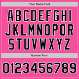 Custom Pink Black-White Bomber Varsity Letterman Zipper Jacket