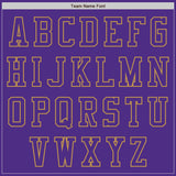 Custom Purple Old Gold Bomber Varsity Letterman Zipper Jacket