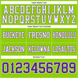 Custom Neon Green Purple-White Authentic Football Jersey
