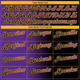 Custom Black Purple-Gold 3D Gradient Fashion Performance Polo Shirt