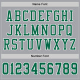 Custom Gray Kelly Green-White Mesh Authentic Football Jersey
