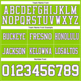 Custom Neon Green White-Purple Authentic Football Jersey