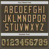 Custom Olive Camo-Old Gold Authentic Throwback Salute To Service  Basketball Jersey