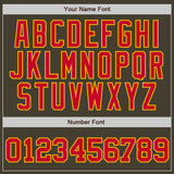 Custom Olive Red-Gold Authentic Throwback Salute To Service  Basketball Jersey