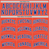 Custom Orange Royal-White Authentic Throwback Basketball Jersey