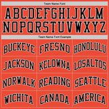 Custom Orange Black-White Authentic Throwback Basketball Jersey