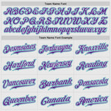 Custom White Aqua Pinstripe Purple-Aqua Authentic Raglan Sleeves Baseball Jersey