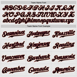 Custom White Crimson Pinstripe Crimson-Cream Authentic Raglan Sleeves Baseball Jersey
