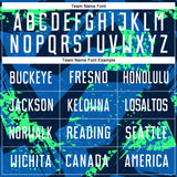 Custom Royal White-Neon Green Sublimation Soccer Uniform Jersey