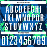 Custom Royal White-Neon Green Sublimation Soccer Uniform Jersey