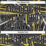 Custom Black Black-Gold Sublimation Soccer Uniform Jersey