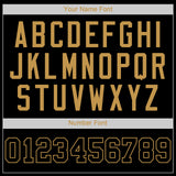 Custom Black Black-Old Gold Authentic Baseball Jersey
