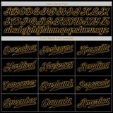 Custom Black Black-Old Gold Authentic Baseball Jersey