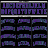 Custom Black Purple-Light Blue Authentic Throwback Basketball Jersey