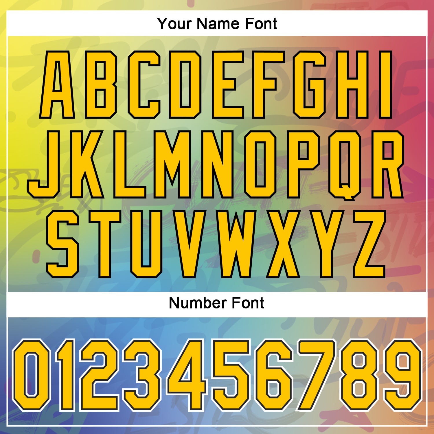 Custom Graffiti Pattern Gold-Black 3D Authentic Baseball Jersey