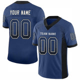 Custom Royal Black-White Drift Fashion Football Jersey