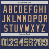 Custom Navy Camo-Old Gold Authentic Throwback Basketball Jersey