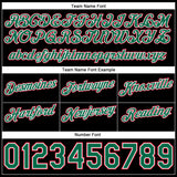 Custom White Kelly Green-Black Authentic Throwback Split Fashion Basketball Shorts