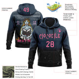 Custom Black Pink 3D Halloween Zombie Horror Night Trick Treat Party Costume Ideas Sports Pullover Sweatshirt Hoodie