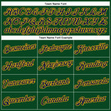 Custom Stitched Green Navy-Gold 3D Pattern Design Sports Wear Pullover Sweatshirt Hoodie