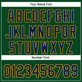 Custom Stitched Green Navy-Gold 3D Pattern Design Sports Wear Pullover Sweatshirt Hoodie