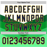 Custom Stitched White Navy Green-Gold 3D Pattern Design Sports Wear Pullover Sweatshirt Hoodie